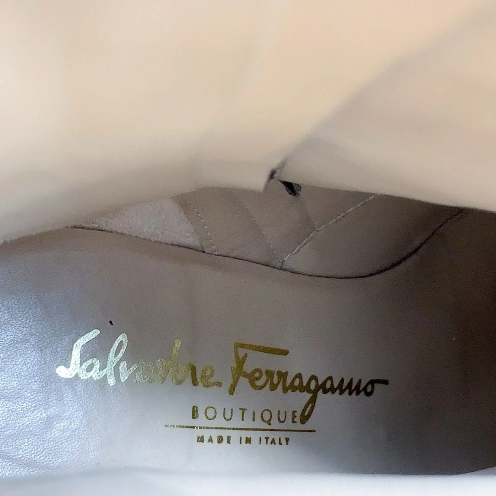 Salvatore Ferragamo Black Zippered Ankle Boots - Picture 11 of 16